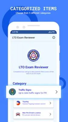 LTO Exam Reviewer android App screenshot 0